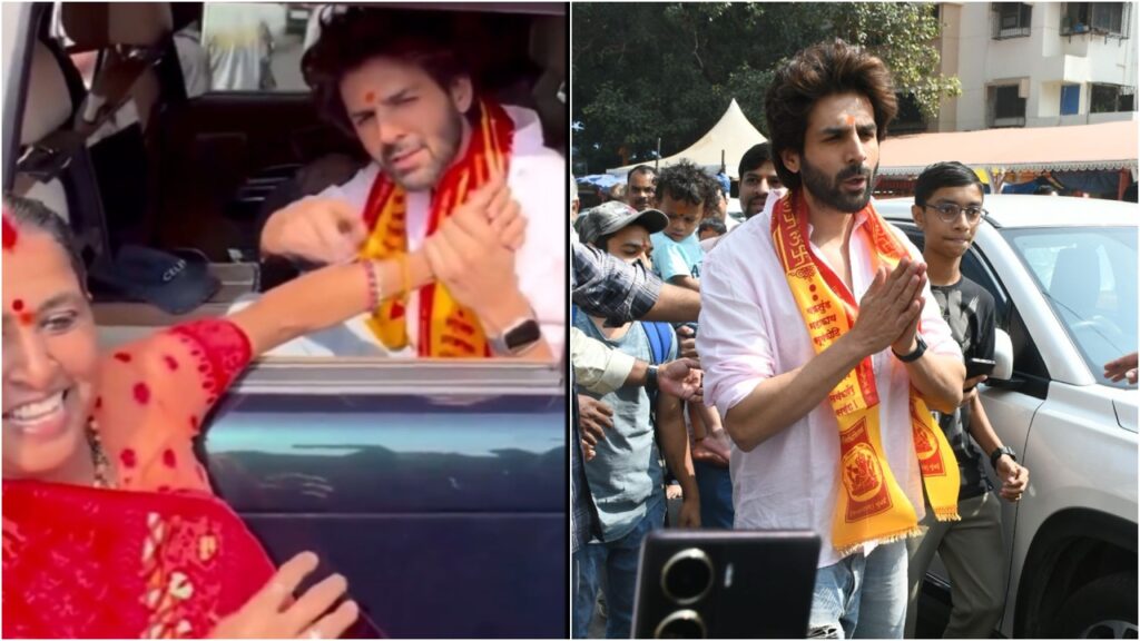 kartik aaryan stopped by a awoman